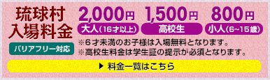 琉球村入場料